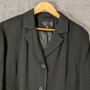 New! 14 Petite Black Full Length Black Coat by Gallery Petite